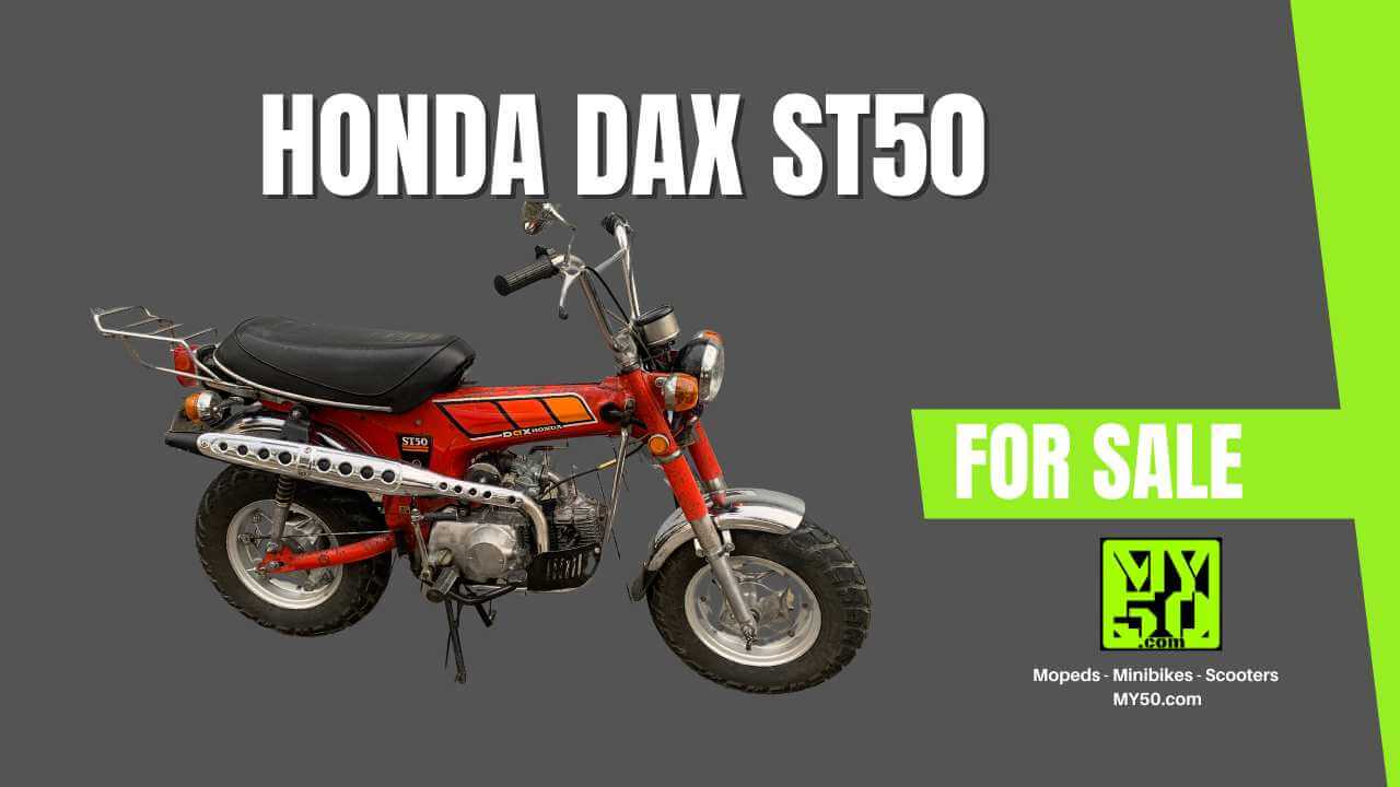 Orange Honda Dax ST50 for sale.